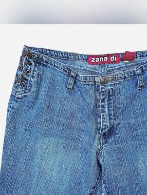 Y2K Zana Di Low Rise Lace Up Hip Flare Jeans